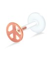 Peace Shaped Labret Push-in LA-109